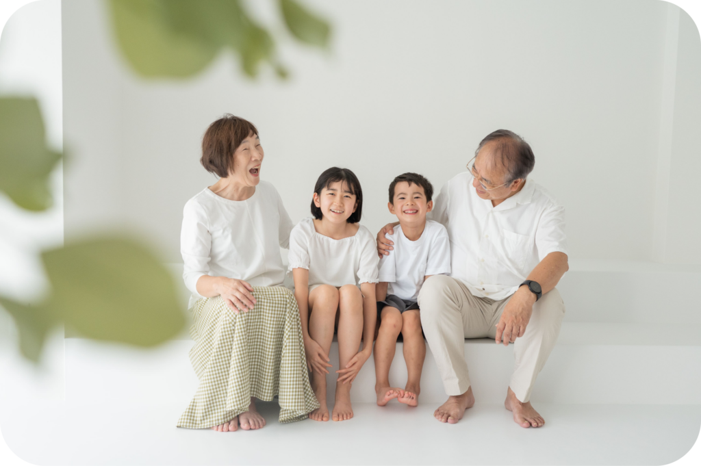 3世代家族写真